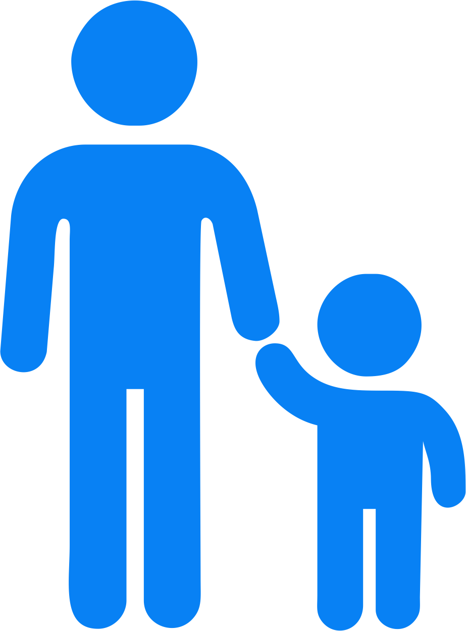 Ikona niebieska dla rodziców
