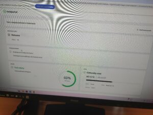 Wyniki rozwiązanego testu jednego z uczniów.